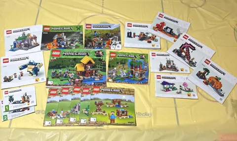 Lego Instruction Manuals. Minecraft Lot Of 14.