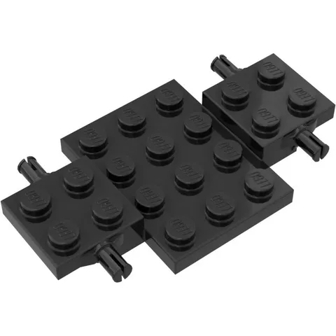LEGO 5x Black Vehicle, Base 4 x 7 x 2/3 inv.607