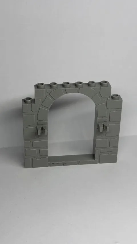 Lego Door, Frame 1 x 8 x 6 with Stone Pattern and Clips part 40242