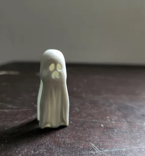 LEGO - Ghost Shroud Minifig, Headgear Head Cover, Open Mouth - Glow In Dark