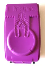 Vintage Empty Small LEGO TECHNIC Purple and Black Plastic Container