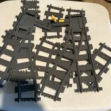 Lot of Lego train tracks 64022, 53400, 17275, 53407, 53404 - 14 Pieces