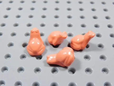 LEGO Lot of 4 Coral Pink Tree Frogs Frog Animal Minifig BQ
