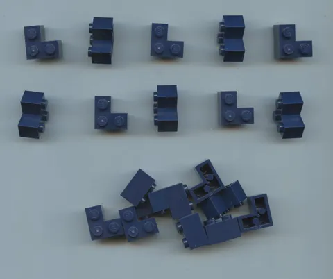 LEGO x 20 Dark Blue Brick 2 x 2 Corner 2357 bulk lot