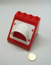 Lego Duplo RED & WHITE TUBE WINDOW PANE DOOR UNIT Building Block 2x4 