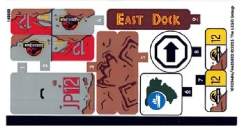 LEGO STICKER SHEET ONLY 76958 DILOPHOSAURUS AMBUSH from set New