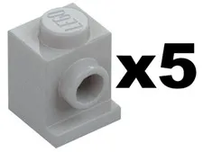 Lego Part 4070 BRICK Headlight Light Bluish Gray Modified 1 x 1 Stud Qty 5 LG02