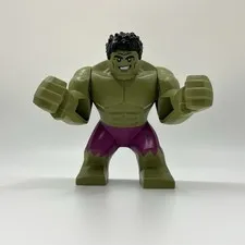 LEGO Marvel Super Heroes HULK Big Fig Black Hair Magenta Pants Minifigure sh643