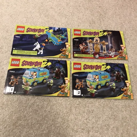 Lego Scooby-Doo 3 Sets of Building Instructions Manual Books 75900 75901 75902