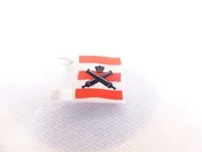 Lego 2x2 stud count Flag with Crossed Black Cannons 2335pb003