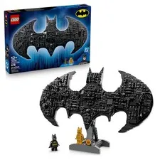 LEGO DC Batman Logo - Superhero Toy w/ 2 Collectible Minifigures - 3D DIY Wall A
