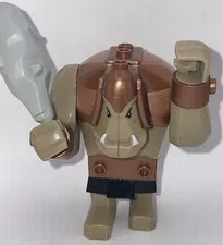 LEGO Castle Fantasy Dark Tan Troll Minifigure Set 7036 Great Cond No Head Horns