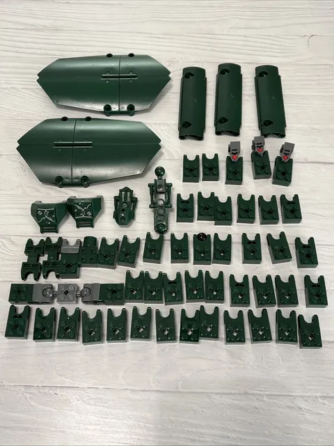 LEGO DARK GREEN LOT 56 PCS TECHNIC BALL JOINT HINGE 2X2 BRICK VARIETY