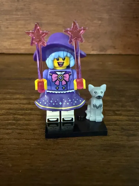 Lego Cute Blue/Purple Witch Minifigure Collectible Series 29 CMF Complete w/ Cat