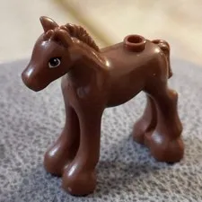 LEGO Brown Horse Foal Figure Small Farm Animal Toy Miniature Ranch 11241