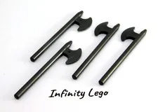 4 LEGO Pearl Dark Grey Minifigure weapon Halberd Axe (3848 53610)  4 Pieces