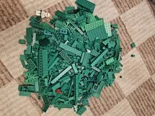 Gallon Size Bag of Bulk Green Lego Pieces
