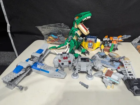 Lego Star Wars Incomplete Set Mixed Theme Lot Speeder At At Sith Dinosaur Etc