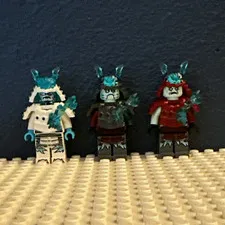 LEGO NINJAGO Samurai Minifigures Lot of 3 Ice samurai Ice emperor General Vex