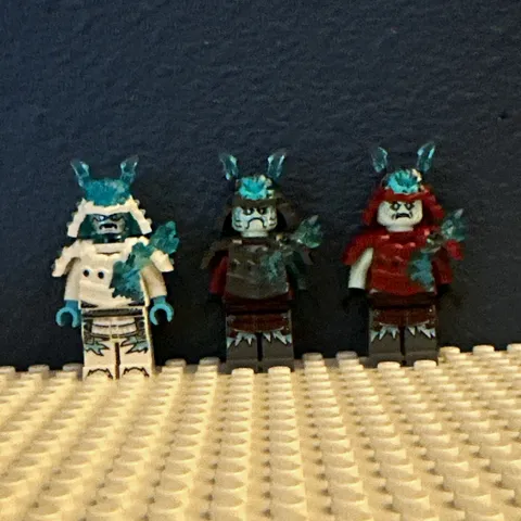 LEGO NINJAGO Samurai Minifigures Lot of 3 Ice samurai Ice emperor General Vex