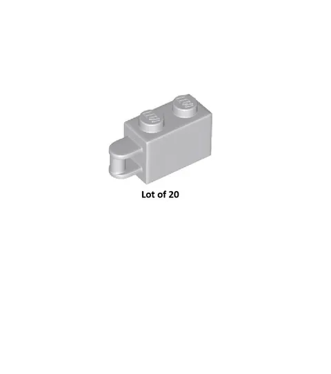 NEW LEGO Brick Modified 1x2 w/Bar Handle on End Bar Flush w/Edge 34816 Lot of 20