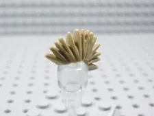 LEGO Dark Tan Mohawk Hair Minifig BQ