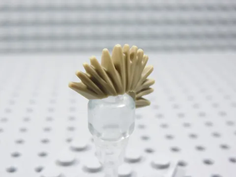 LEGO Dark Tan Mohawk Hair Minifig BQ