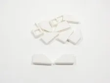 LEGO Lot of 10 White 1x2 Curved Wedge Smooth Tiles Plates LEFT AND RIGHT S9