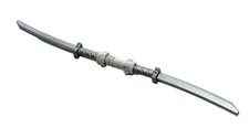 Lego Flat Silver/Gray SWORD/KATANA DOUBLE BLADE 10cm Ninja Minifig Weapon D827