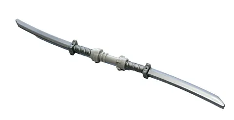 Lego Flat Silver/Gray SWORD/KATANA DOUBLE BLADE 10cm Ninja Minifig Weapon D827