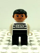 Lego Duplo Figure Convict/Prisoner #2-672 vintage