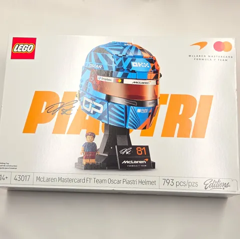 LEGO 43017 McLaren Mastercard F1 Oscar Piastri Helmet 793pcs Set