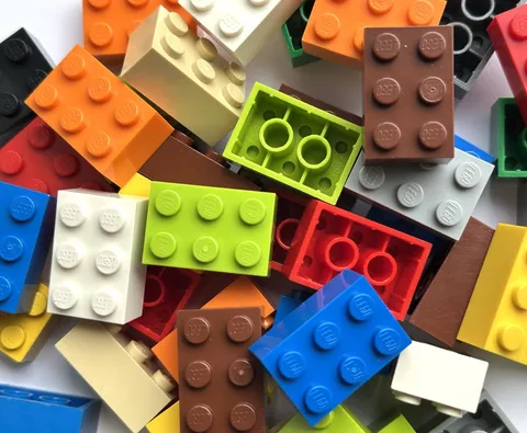 Lot of 30 LEGO 2 x 3 Building Brick - Assorted Colors