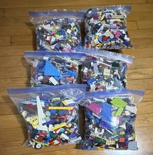 LEGO Bulk Lot Assorted Bricks & Pieces, Multicolor Plastic, Polybag