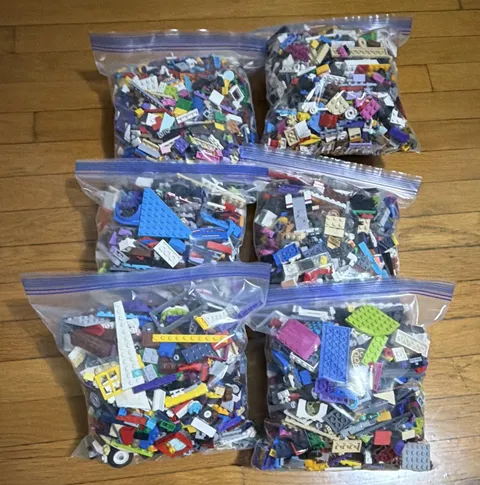 LEGO Bulk Lot Assorted Bricks & Pieces, Multicolor Plastic, Polybag