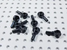 LEGO Lot of 8 Black 1L Bar w/ Plate and Stud Handle BR
