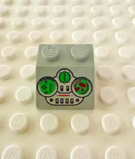 LEGO Slope 45 2 x 2 with Green and Light Gray Controls Pattern 3039px13