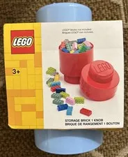 Lego Storage 1 Knob Light Blue Storage Brick Brand New In Sealed Package!