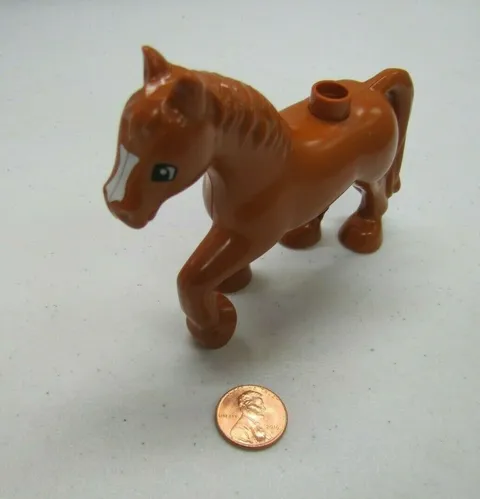 Lego Duplo BROWN HORSE PONY Animal Zoo Barn Farmer Farm House Castle Equestrian