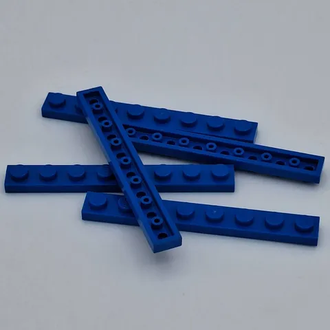 Lego - 5 Basic Blue Plate 1 x 8 Studs 3460