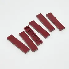 2431 LEGO Parts Tile 1x4 DARK RED (6)