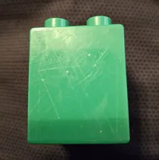 LEGO DUPLO 2x2 Brick Green Plastic DUPLO Theme/Subtheme Single Piece 1pc