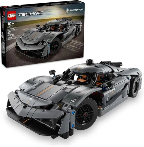 LEGO Technic Koenigsegg Jesko Absolut Grey Hypercar Sports Car Set 42173