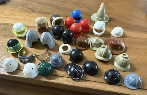 LEGO Minifigure Headgear Lot Helmets Hats Visors 37+ Pieces
