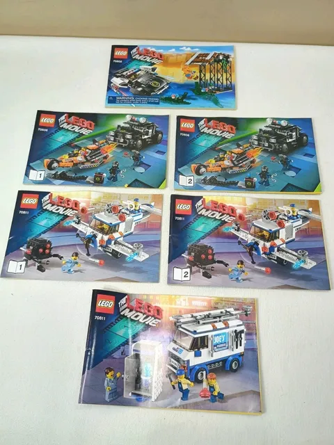 The LEGO Movie The Flying Flusher 70811 70802 70808 Instruction Manuals ONLY