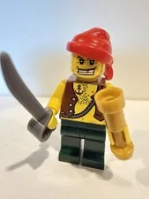 Lego Pirate pi130 Minifigure Red Bandana from 852751 Gold tooth 2009