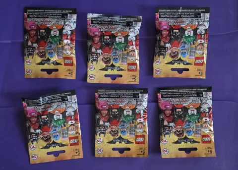 Lot Of 6-71017 - LEGO BATMAN MOVIE - Factory Sealed Blind Bag NOS Unopened.
