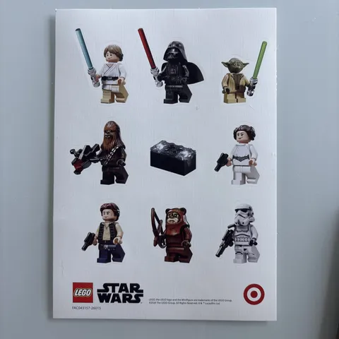 Target LEGO Star Wars Promo Sticker Sheet March 1st 2023 Exclusive Promo Rare