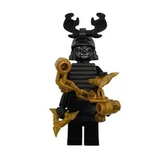 LEGO Ninjago Overlord Golden Master 4 Arm Minifigure njo107 Black Gold Helmet