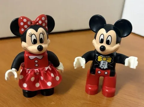 Lego Duplo Figures Disney Mickey and Minnie Lot Set of 2 - Red Polka Dot Skirt
